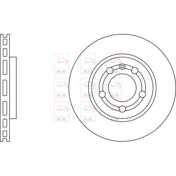 APEC BLUE BRAKE DISC (REAR) (SINGLE) (R90) image