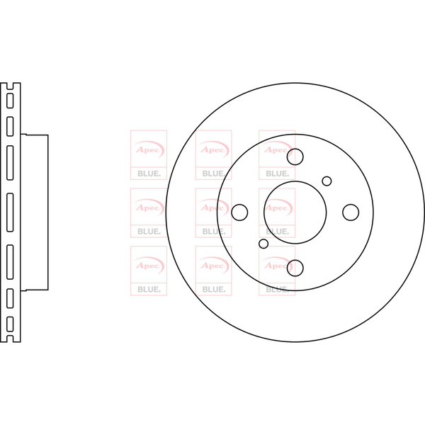 APEC BLUE BRAKE DISC (FRONT) (SINGLE) (R90) image