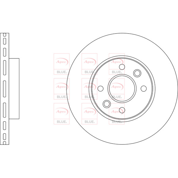 APEC BLUE BRAKE DISC (FRONT) (SINGLE) (R90) image