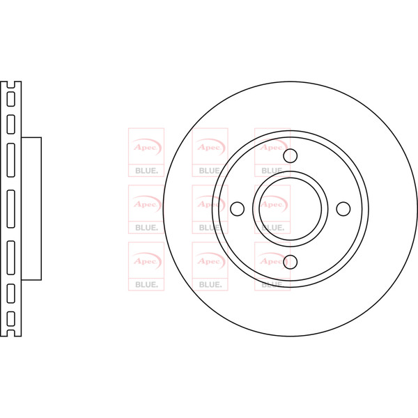 APEC BLUE BRAKE DISC (FRONT) (SINGLE) (R90) image