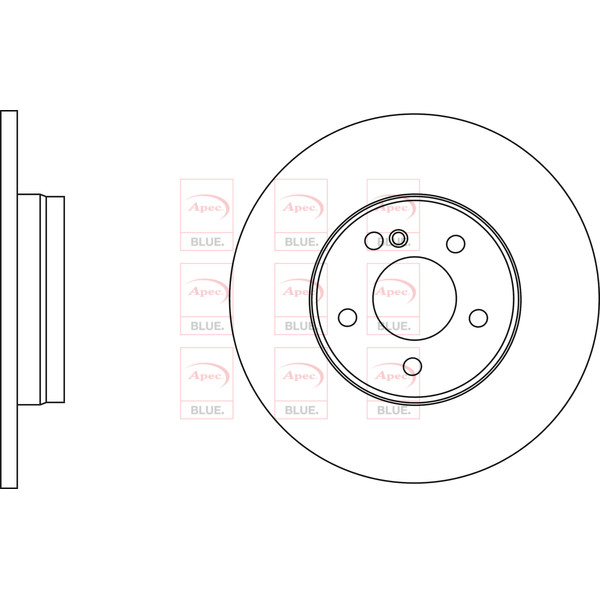 APEC BLUE BRAKE DISC (REAR) (SINGLE) (R90) image