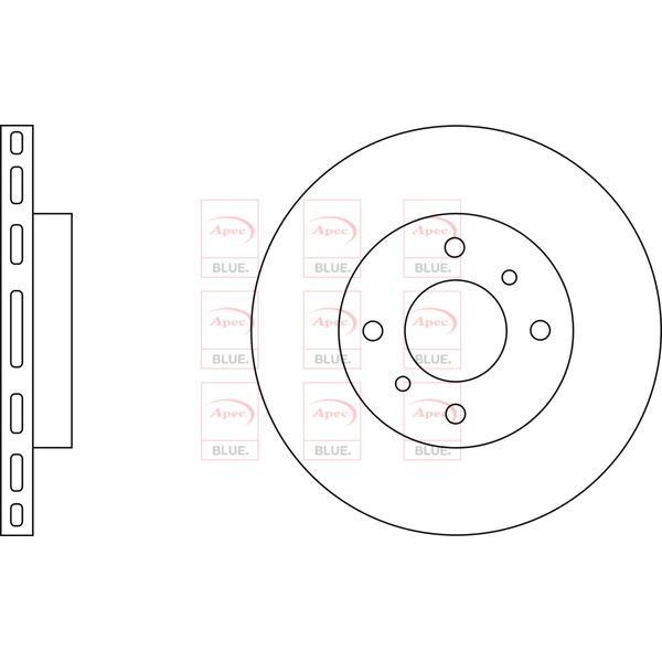 APEC BLUE BRAKE DISC (FRONT) (SINGLE) (R90) image