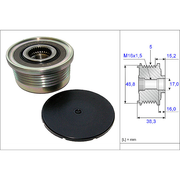OVER RUNNING ALTERNATOR PULLEY image