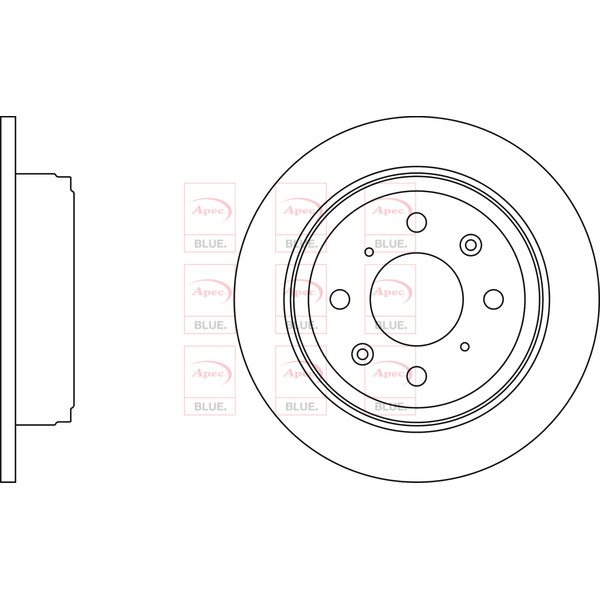 APEC BLUE BRAKE DISC (REAR) (SINGLE) (R90) image