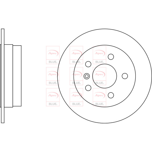 APEC BLUE BRAKE DISC (REAR) (SINGLE) (R90) image