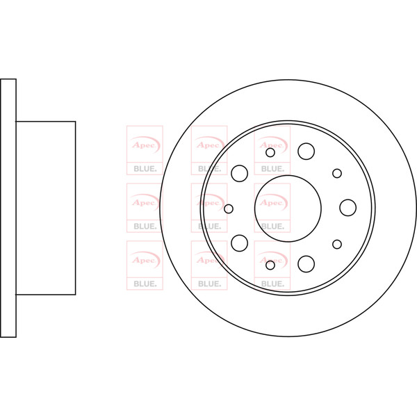 APEC BLUE BRAKE DISC (REAR) (SINGLE) (R90) image