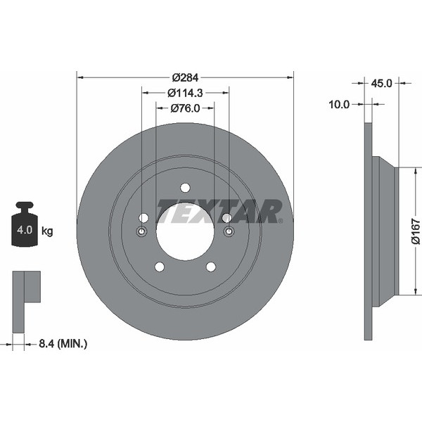 TEXTAR PC BRAKE DISCS image