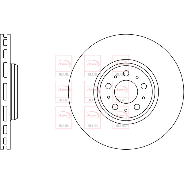APEC BLUE BRAKE DISC (FRONT) (SINGLE) (R90) image