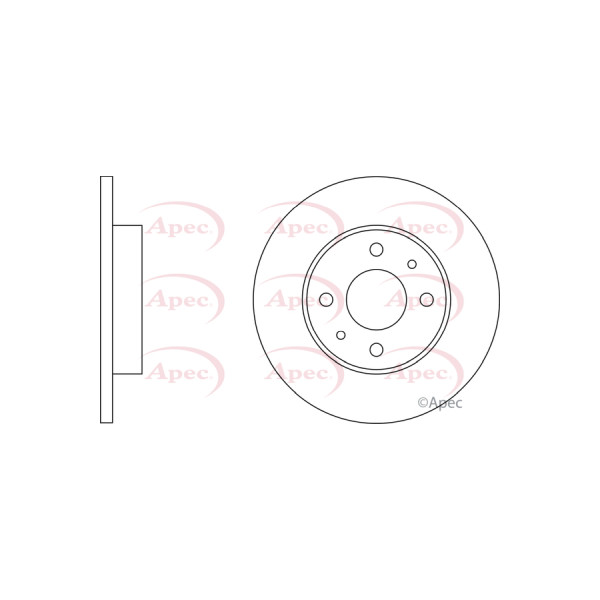 APEC BRAKE DISC (REAR) (SINGLE) image