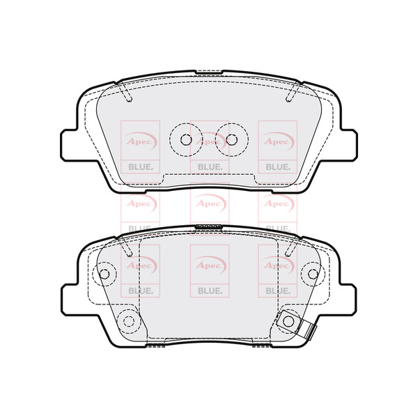 APEC BLUE BRAKE PADS (REAR) (R90) image