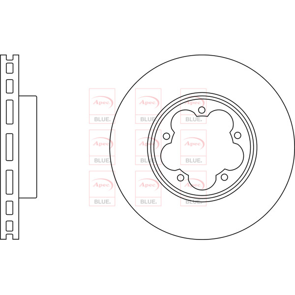 APEC BLUE BRAKE DISC (FRONT) (SINGLE) (R90) image