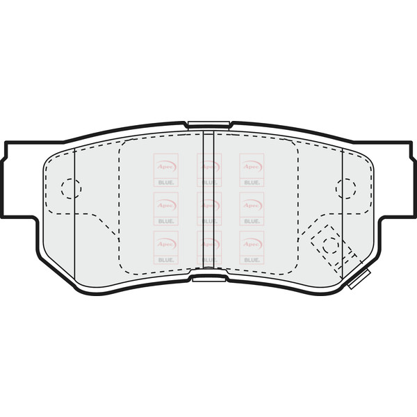 APEC BLUE BRAKE PADS (REAR) (R90) image