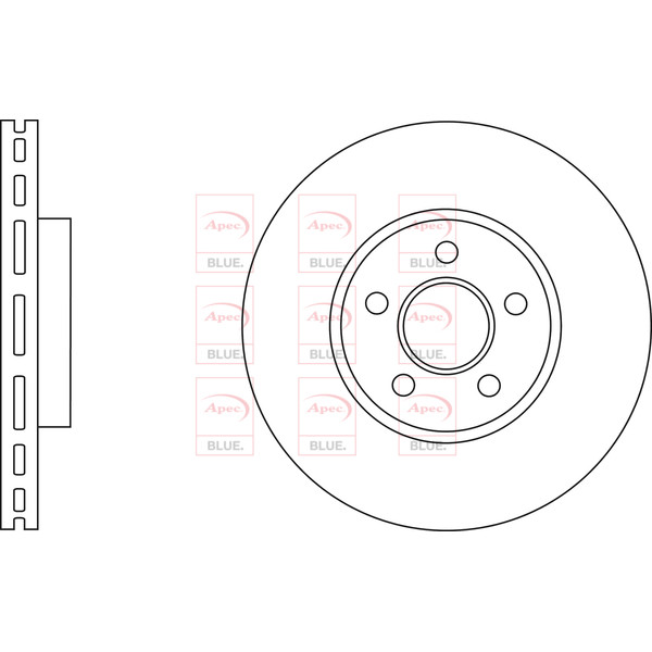 APEC BLUE BRAKE DISC (FRONT) (SINGLE) (R90) image