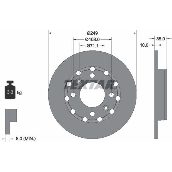 TEXTAR PC BRAKE DISCS image