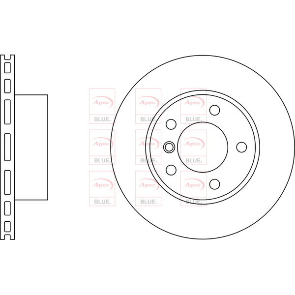 APEC BLUE BRAKE DISC (FRONT) (SINGLE) (R90) image