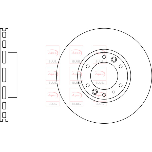 APEC BLUE BRAKE DISC (FRONT) (SINGLE) (R90) image