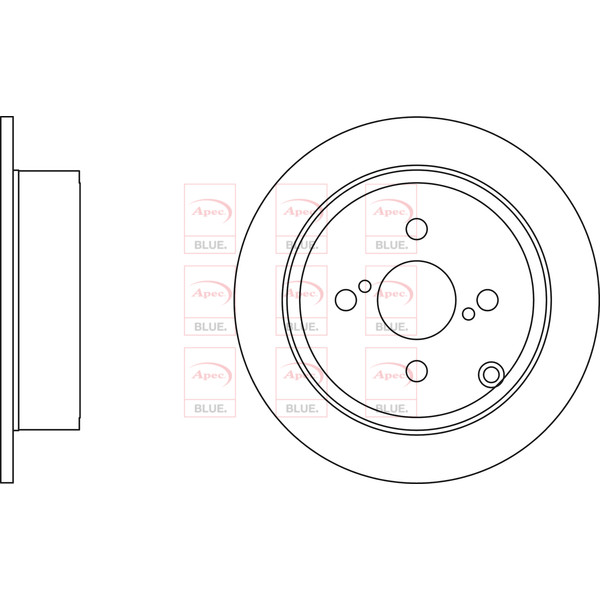 APEC BLUE BRAKE DISC (REAR) (SINGLE) (R90) image