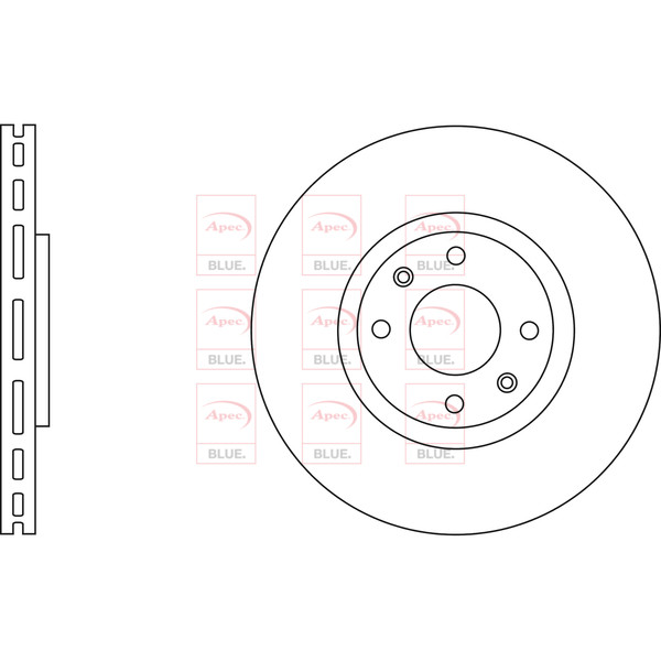APEC BLUE BRAKE DISC (FRONT) (SINGLE) (R90) image