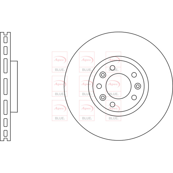 APEC BLUE BRAKE DISC (FRONT) (SINGLE) (R90) image