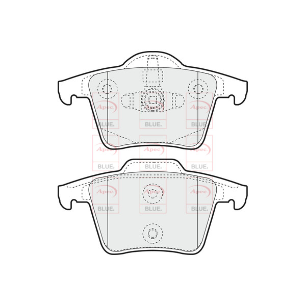 APEC BLUE BRAKE PADS (REAR) (R90) image