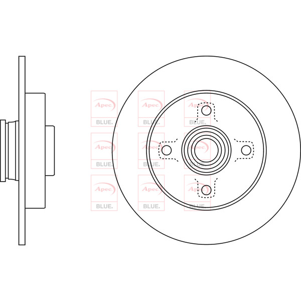 APEC BLUE BRAKE DISC (REAR) (SINGLE) (R90) image