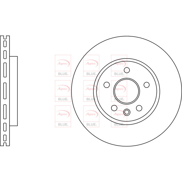 APEC BLUE BRAKE DISC (FRONT) (SINGLE) (R90) image