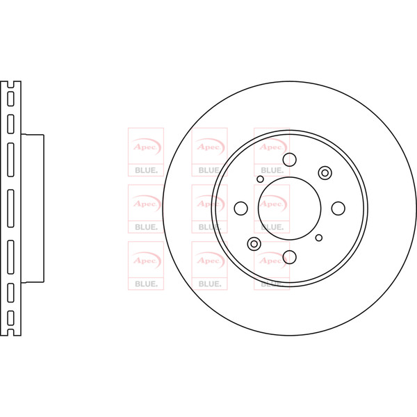 APEC BLUE BRAKE DISC (FRONT) (SINGLE) (R90) image