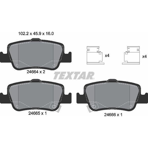 TEXTAR PC BRAKE PADS image