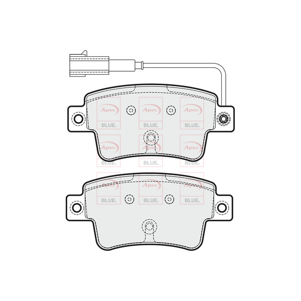 APEC BLUE BRAKE PADS (REAR) (R90) image