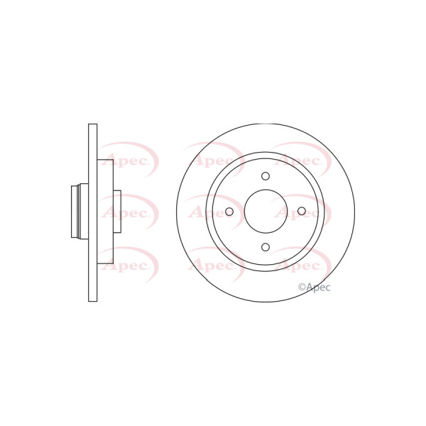 APEC BRAKE DISC (REAR) (SINGLE) image