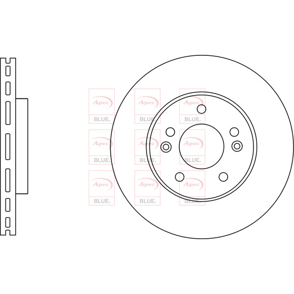 APEC BLUE BRAKE DISC (FRONT) (SINGLE) (R90) image