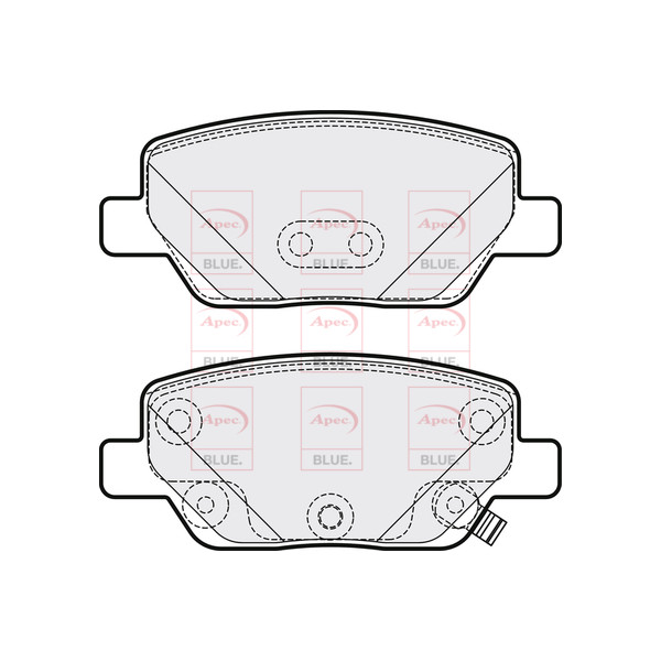 APEC BLUE BRAKE PADS (REAR) (R90) image