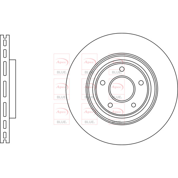 APEC BLUE BRAKE DISC (FRONT) (SINGLE) (R90) image