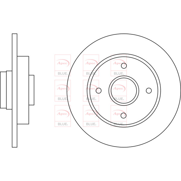 APEC BLUE BRAKE DISC (REAR) (SINGLE) (R90) image