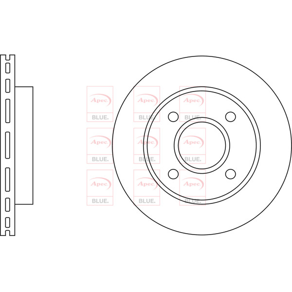 APEC BLUE BRAKE DISC (FRONT) (SINGLE) (R90) image