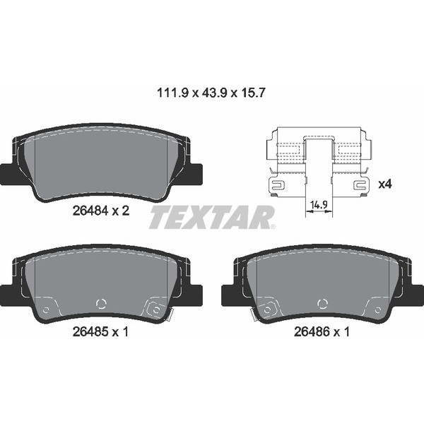TEXTAR PC BRAKE PADS image