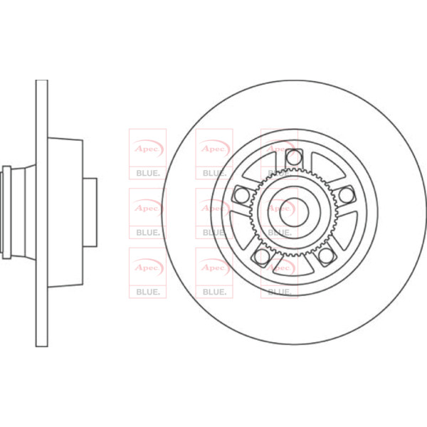 APEC BLUE BRAKE DISC (REAR) (SINGLE) (R90) image