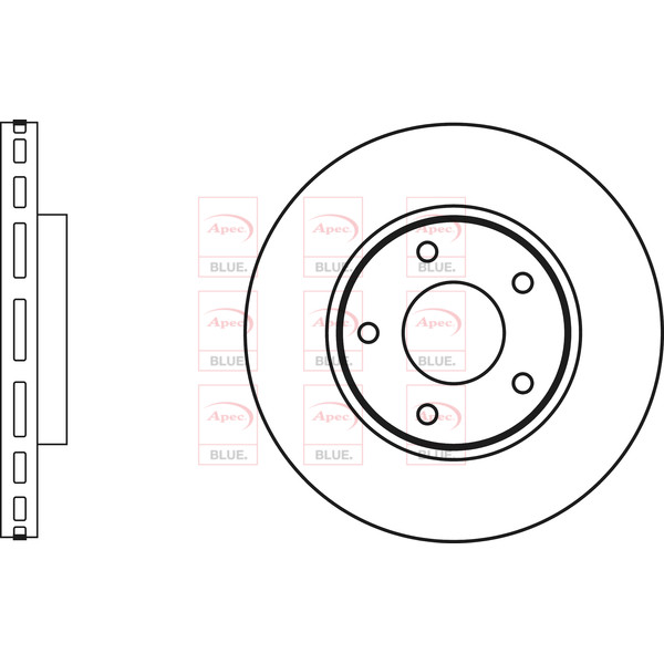APEC BLUE BRAKE DISC (FRONT) (SINGLE) (R90) image