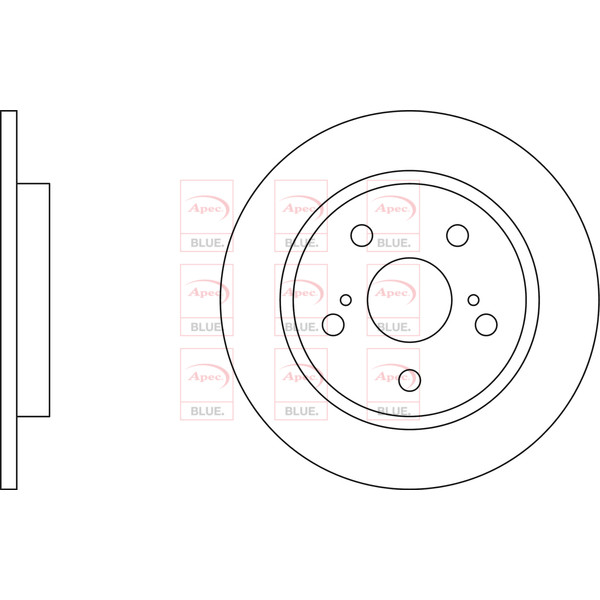 APEC BLUE BRAKE DISC (REAR) (SINGLE) (R90) image