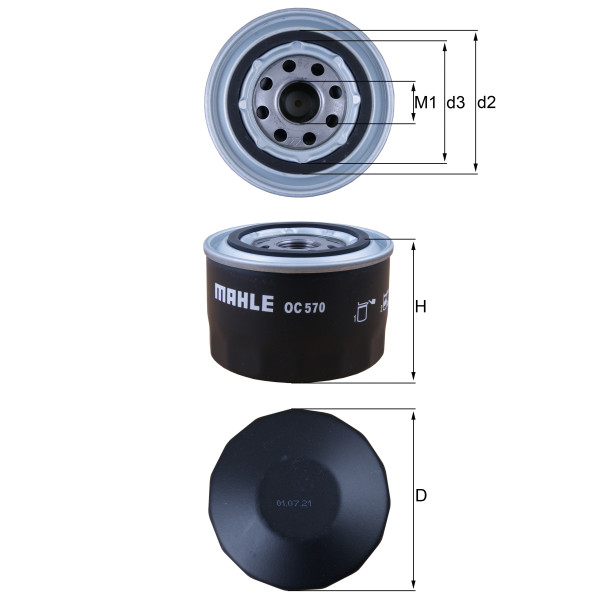 OIL FILTER - SPIN ON image