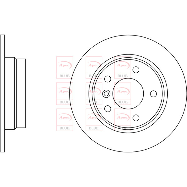 APEC BLUE BRAKE DISC (REAR) (SINGLE) (R90) image