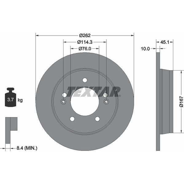 TEXTAR PC BRAKE DISCS image