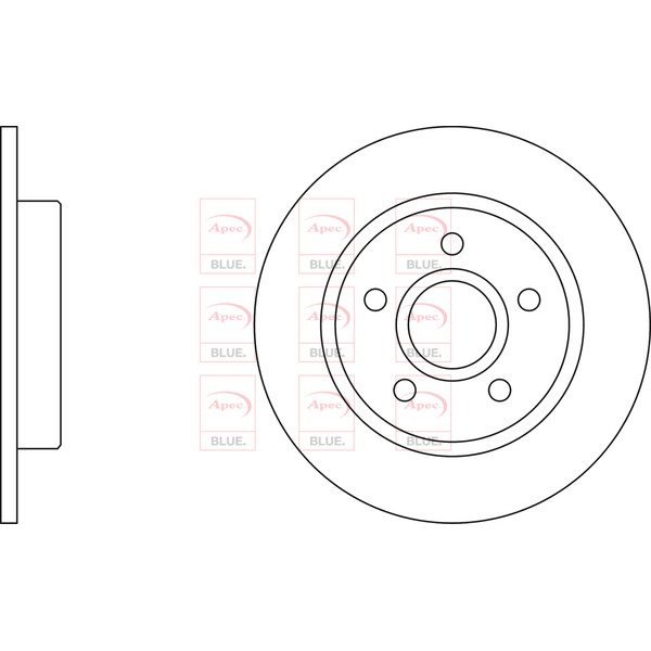 APEC BLUE BRAKE DISC (REAR) (SINGLE) (R90) image