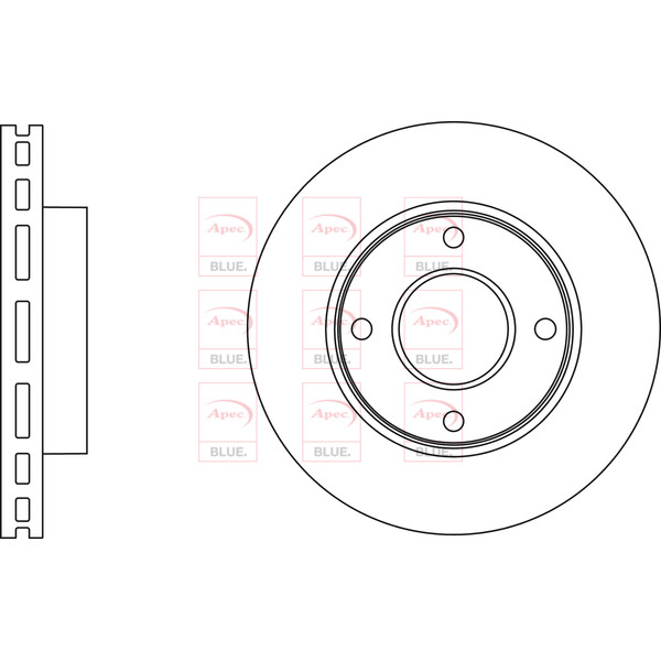 APEC BLUE BRAKE DISC (FRONT) (SINGLE) (R90) image