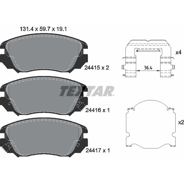 TEXTAR PC BRAKE PADS image
