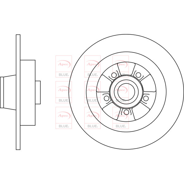 APEC BLUE BRAKE DISC (REAR) (SINGLE) (R90) image