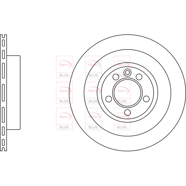 APEC BLUE BRAKE DISC (REAR) (SINGLE) (R90) image