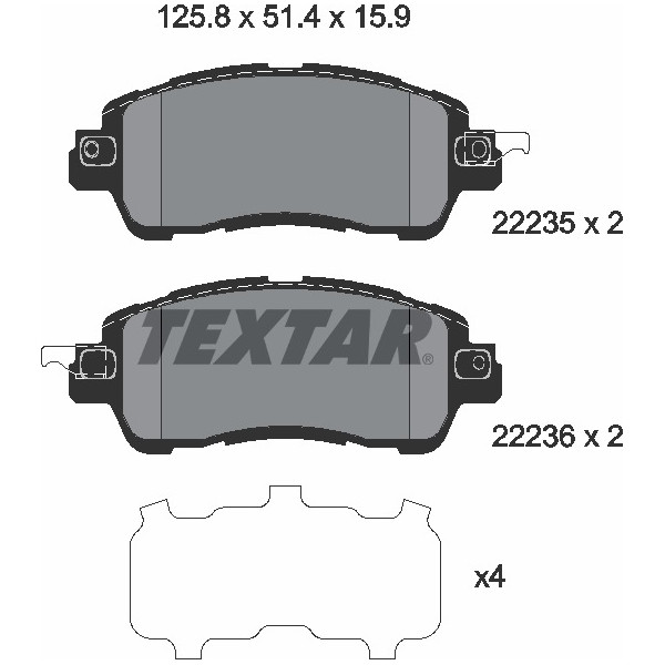 TEXTAR PC BRAKE PADS image