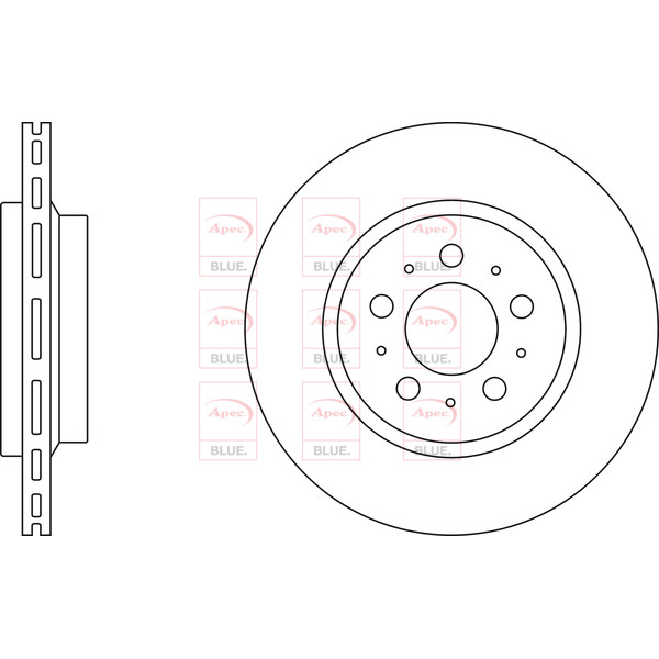 APEC BLUE BRAKE DISC (REAR) (SINGLE) (R90) image