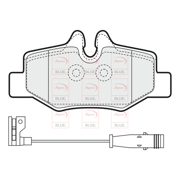 APEC BLUE BRAKE PADS (REAR) (R90) image
